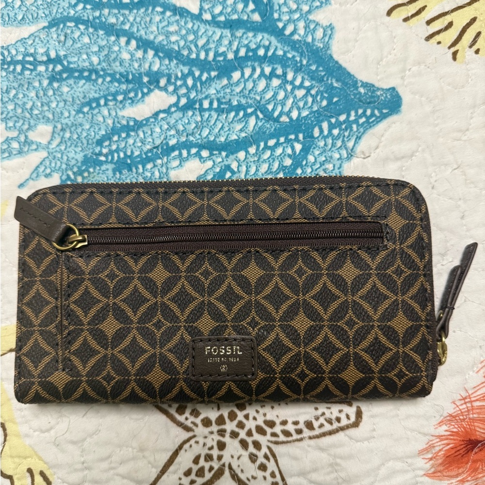 Fossil Brown and Tan Wallet